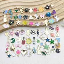 Mix 20 Pieces Of Multi Color Enamel Alloy With Various Styles Of Fashionable Pendant Accessories For DIY Bracelets, Necklaces, Earrings, And Jewelry Accessories - Purple Series - View 3