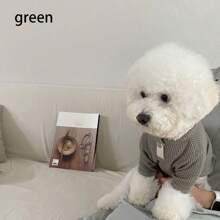 1pc Versatile Autumn/Winter Base Layer Tee With Dog & Cat Breeds (Teddy, Yorkshire, Pomeranian, Etc.) Prints, Pet Clothing