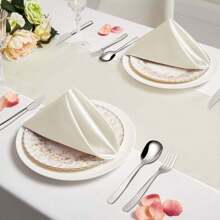 1PC/10PCS Shiny Satin Table Runner, Satin Solid Color Table Mat,Perfect Home And Wedding Decoration For Parties, Engagements, Birthdays, Hotels And Homes - Multicolor - View 6