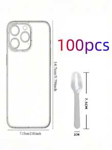 500pcs Transparent Dessert Spoon, Cake Spoon, Pudding Spoon, Ice Cream Spoon, Suitable For Home, Party Supplies, Flatware Set,Kitchen,Christmas Gift - Transparent - View 11