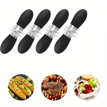 4/8/10pcs Stainless Steel Corn Holders - Interlocking Design, Convenient For Grilling And Home Cooking, Corn Cob Holders, Stainless Steel, Corn Roasting Forks, Suitable For Household Cooking, Party, Camping