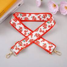 1pc Fashionable Adjustable Printed Detachable Shoulder Strap, Versatile Luggage Accessory Flower Floral Butterfly