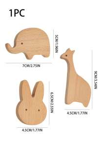 1pc Starry Cloud Pattern, Children's Wooden Pull Handle For Cabinet/Drawer, Wooden Knob Furniture Handles Adhesive Stick-On Single Hole Pull, Nursery, Baby Girl Nursery