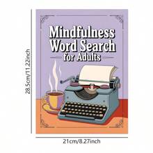 1 Book Of Mindfulness Word Search For Adults, Meditation And Concentration Exercise Notepad, Perfect Gift For Birthdays, Mother's Day, Family Gatherings And More,School Supplies,Back To School