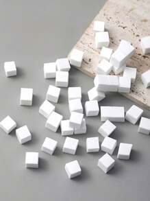 100片白色迷你可替换美甲海绵，美甲海绵金属夹，美甲渐变海绵，美甲海绵套装，包含50片小方海绵、1个刮夹，适用于渐变色美甲DIY，美甲工具，美甲用品，美甲配件