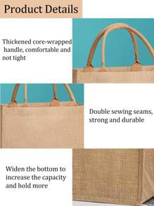 1/2个个性化姓名印花亚麻手提袋，适合新娘蜜月、新娘送礼会、单身派对、订婚、婚礼、教师节礼物、大学礼物、同事礼物、宿舍礼物，适合男孩、女孩、青少年、中学生，女士时尚包包 - 彩色 - 查看 6