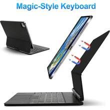 Pad 11/10 Generation Case With Keyboard, 11-Inch A16/10.9-Inch Pad 10 Case (2025/2022), Wireless Keyboard And Ultra-Thin Lightweight Soft Cover Auto Wake/Sleep, Black - 黑色 - 查看 2