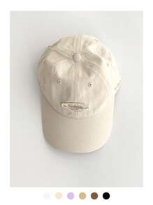 1 件宽边棒球帽，可爱男女通用运动帽 - M磨毛字母刺繡 - 查看 20