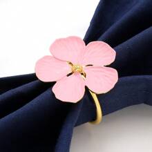 2/4/6pcs Floral Napkin Rings, Elegant Napkin Holders For Holiday Party, Wedding, Dinner Table Decor