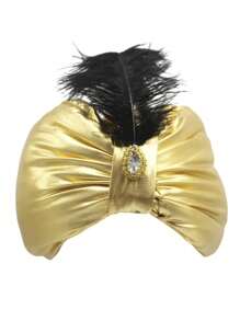 1pc Gold Color Headband, Gold Headwrap Cap, Prince Crown Headpiece, Costume Accessories, Gold Decor, Headscarf, Suitable For Men & Women, Cosplay - Multicolor - View 3