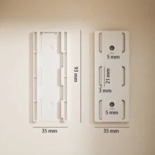 1pc/2pcs/3pcs/5pcs Cable Power Strip Holder Clip, Acrylic Adhesive Stick-On, Heavy Duty, For Organizing Office Desk, Bedside Cabinet, Tabletop - White 35mm*93mm - View 11