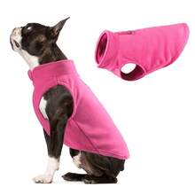 Comfortable Winter Fleece Dog Coat - Warm Puppy Jacket For French Bulldogs, Pugs, Small Chihuahuas, Soft Slip-On Pet Outerwear (Pink/Green/Brown/Red/Blue/Purple/Grey/Black) - All-Season Christmas Gift, Small Dog Winter Clothing, Elastic Comfort Strap EHP7 - 深天藍 - 查看 6