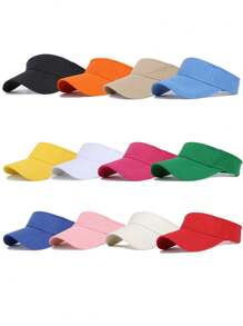 1pc Kids' Sunshade Cap, Summer Outdoor Sports Sun Protection Visor Hat, Assorted Colors