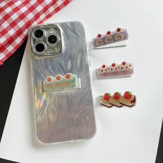 可爱蛋糕手机折叠支架，休闲桌面支架