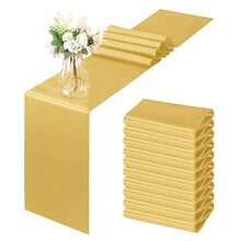 1PC/10PCS Shiny Satin Table Runner, Satin Solid Color Table Mat,Perfect Home And Wedding Decoration For Parties, Engagements, Birthdays, Hotels And Homes - Multicolor - View 19