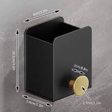 壁挂式浴室收纳架，用于放置牙刷、牙膏、梳子、剃须刀 - 无需钻孔