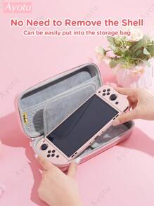 Ayotu Customizable Text & Name Compatible With Nintendo Switch/OLED/Lite Consoles & Accessories Set. Includes Protective Case, Storage Bag, Base Shell, Console Cover, Game Card Case, Controller Cover And More. High Definition Custom Design, Ideal Creative Gift For Birthday, Anniversary, Valentine's Day, Holidays - Multicolor - View 10