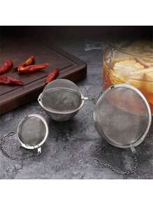 1pc, Mesh Seasoning Ball, Spice Ball, Metal Tea Bag, Tea Ball, Tea Strainer, Tea Steeper, Mesh Tea Infuser, Premium Tea Filter, Mesh Tea Filter, Creative Tea Separator, Kitchen Accessaries, Kitchen Tool