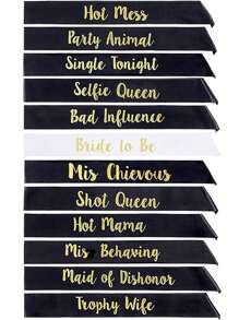 12pcs 1pcsBride to Be Sashes,11pcs Bridesmaid Sashes