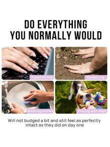 24件長型杏仁形亮紅色假指甲套裝，可立即升級您的外觀，配搭果凍黏貼釘檔，適合女孩日常使用，壓克力貼釘(指甲用品) - 紅色 - 查看 6