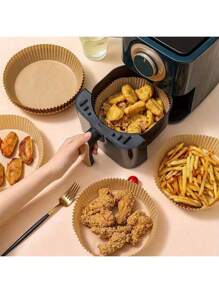 25/50/100/200pcs, Round Disposable Air Fryer Liners (6.3in), Paper Air Fryer Liner Pots, Paper Basket Bowls, Baking Trays, Oven Accessories, Baking Tools, Kitchen Gadgets, Kitchen Accessories Air Fryer Kitchen Air Fryer Liners Air Fryer Paper Airfryer Air Frier