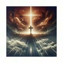 5D DIY Diamond Painting Kit Divine Cross With Angelic Rays, Full Round Drill Acrylic Mosaic Set, Frameless 11.81x11.81 Inch Wall Art, Ideal Home Decor & Inspirational Gift For Adults And Beginners, New Diamond Painting Kits