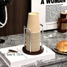 1 pieza Base de madera multifuncional para sostener y organizar tazas