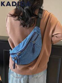 Ditsy Floral Print Fanny Pack For Women - Blue - View 1