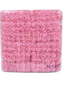 144pcs Artificial Mini Rose Mixed Color Paper Flowers, Handmade Small Flowers Crafts, Micro Flowers For Wedding Bouquet, Papercraft, DIY Scrapbooking Decor With Stems