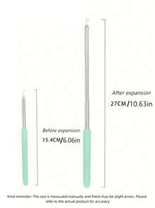 1 Piece Of Stainless Steel Bracelet Wearing Aid, Odorless, Battery Free - Simple Jewelry And Necklace Hook Wearing Tool, Fashionable Metal Accessories, Simple Beauty And Personal Care Styling Tool(Long/Short Scalable)