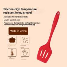 Juego de 5 piezas de utensilios de cocina de silicona resistente - Espátula, cuchara ranurada y cazo para sartenes antiadherentes | Resistentes al calor, herramientas de cocina con mangos ergonómicos (freír, hornear, acampar)