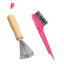 多件套 - 梳子清洁器。可清洁各种类型的梳子。刷头的弧形设计使其更容易钩出头发和头皮屑。它是每个家庭的必备物品。 - 彩色 - 查看 21