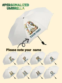 Parapluie personnalisé imprimé avec logo/lettre/nom pour enfants, idéal pour la commerciale, l'ouverture de l'entreprise, les petits cadeaux, les cadeaux de rentrée scolaire pour les enfants