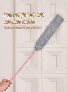 Cleaning Feather Duster, Floor Feather Duster With Telescopic Handle, Foldable Microfiber Head, Washable Cleaner, Furniture Bottom Duster For Home, Office, Car, Ceiling Fans, Shelves, Under Furniture, And Tight Spaces