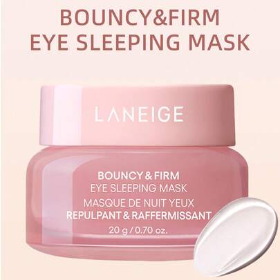Laneige 20克弹润紧致眼部睡眠面膜，韩国化妆品，凝胶质地，不粘腻，紧致提拉眼周肌肤，减少皱纹，滋养保湿，改善干燥脱皮。