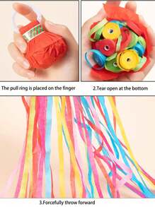 [2/5/10 Pcs] Streamers Throw For New Year, Birthday, Wedding Decoration, Party Celebration Supplies Summer Gifts Beach Back To School School Supplies Room Decor