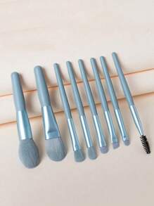 1 pièce set de 15 pièces : 1 pièce trousse de maquillage transparente incluant : 1 pièce sac de maquillage, 8 mini pinceaux de maquillage de voyage, 1 pièce bandeau, 3 éponges de maquillage, un kit de maquillage de voyage portable comprenant : palette d'ombres à paupières, pinceaux de maquillage, ombre à paupières liquide, poudre, eyeliner, rouge à lèvres, brillant à lèvres, pinceau à lèvres, pinceau à ombre à paupières, pinceau à poudre, pinceau de fond de teint, gel capillaire, faux cils, colle pour cils et plus