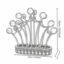 European Crown Napkin Holder Gemstone Decoration Light Luxury Style Restaurant / Living Room Decoration Desktop Paper Towel Storage Retro Handmade Old Napkin Holder Creative Shape Sanshi Youpin Creative Workshop Kitchen / Restaurant / Desktop Decoration / Farmhouse / Gift