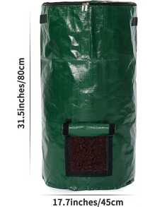 1 confezione di sacchi per compostiera, sacchi per rifiuti da giardino riutilizzabili da 34 galloni (circa 91,6 L), sacchi per prato, sacchi per giardino, sacchi per compost, bidoni della spazzatura con coperchio con cerniera e manici, per foglie e carico di rifiuti