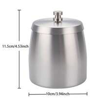 Stainless Steel Ashtray With Lid Durable Smokeless Odorless Windproof Ashtrays For Home Office Tabletop Outside Patio Outdoor