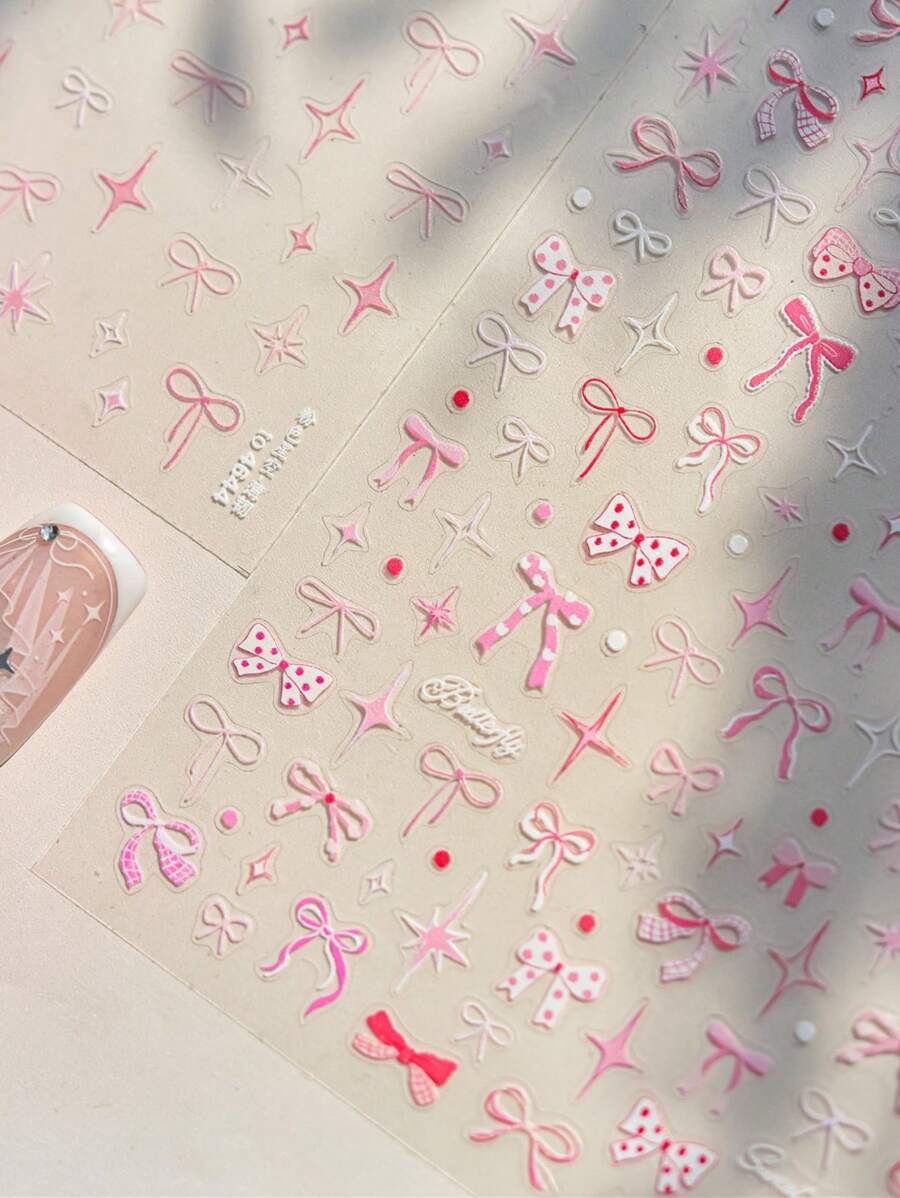 1pc 5D Nail Art Stickers Fragment Shell Light Butterfly High Quality Nail Stickers Spring Nail Art Decal Design Manicure