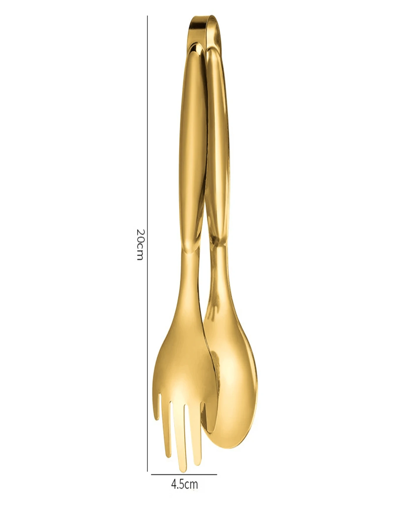 Thick Stainless Steel Finger-Shaped Food Tong, Suitable For Deep Frying, Steak, Barbecue, Buffet - Silver - View 1