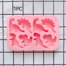 1pc 8-Cavity Creative Dinosaur Shape Chocolate Silicone Mold, DIY Cookie Jelly Pudding Mold, Chocolate Candy Cake Baking Mold, Ice Cube Tray