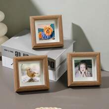 3 قطع إطارات صور خشبية مربعة صغيرة عصرية مع زجاج حقيقي، تصميم مجوف بحجم 4 بوصة مناسبة للوحات والصور، ديكور مثالي للمكتب لعيد الأم، عيد الأب، عيد الفصح، ، التخرج - متعدد الألوان - مشاهدة 10