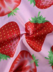 5pcs Set - Women's Seamless Smooth Comfortable Fabric Strawberry Random Print Triangle Panties, Casual Loungewear Underwear - Multicolor - View 6