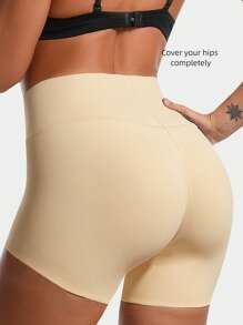 High Waist Shorts Ice Silk Seamless Boxer Brief Short Panties Double Layer Under The Skirt Panties Traceless Underwear Underpants Short Pants Lingeries