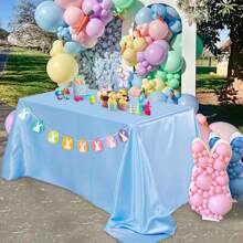 1/2 件装柔软缎面长方形桌布，57.87*102.36/120.08 英寸，适用于餐厅、节日晚宴、婚礼、派对、宴会桌，紫色（数量可选） - 純色 - 查看 2