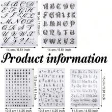 Cake Decorating Tools Alphabet Fondant Cake Stamp Silicone Mold Letters Biscuit Fondant Mold Baking Tools Cake Embosser Stamp - Multicolor - View 3