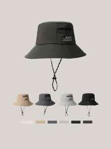 1 件户外可打包速干防水渔夫帽，带零钱袋，男女通用透气户外太阳帽，带口袋 - A - 查看 8