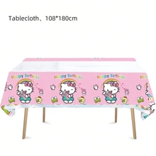 Sanrio Sanrio 41 Pcs Hello Kitty Party Decoration Hello Kitty Pink Kitty Including 1pc Tablecover 20 Pcs 7 Inches Plates And 20 Pcs 6.5 Inches Napkins Theme Birthday Party Decoration Favor Sets